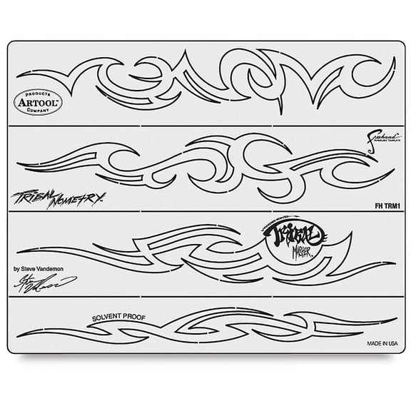 Iwata Artool Freehand Template - Set of 7, Tribal Master