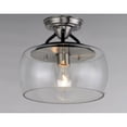 thumbnail image 3 of Maxim 26129CLBKSN 11 in. Goblet One-Light Semi-Flush Mount Ceiling Light, Black & Satin Nickel, 3 of 4