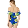 thumbnail image 3 of YDX Women's Swimwear Flounce Off Shoulder One Piece Ruffles Bathing Suit, Mellow Yellow, Large, 3 of 5