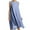 Blue, variant on WIZUTIZ Linen Dress for Women Summer Linen Loose Flowy Knee-Length Solid Pleated Dress Round Neck Sleeveless Tank Dress for Lady Plain Plus Size Graduation Dress Blue XXL