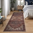 thumbnail image 3 of Bloom Rugs Washable Non-Slip 7 ft Runner - Red / Orange / Beige Traditional Oriental Runner for Entryway, Hallway, Bathroom, and Kitchen - Exact size: 2.5' x 7', 3 of 10