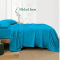 thumbnail image 2 of Bedding Series 600-Thread Count Soft Egyptian Cotton Luxurious 4-PCs Sheet Set Fits Easily Fit upto 9-12" Inch Deep Pockets Solid Pattern ( RV King, Turquoise ), 2 of 6