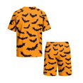 thumbnail image 5 of Mens Pajamas Set Halloween Pumpkins Print Summer Pajamas for Men Short Sleeve & Shorts 2 Piece, 5 of 7