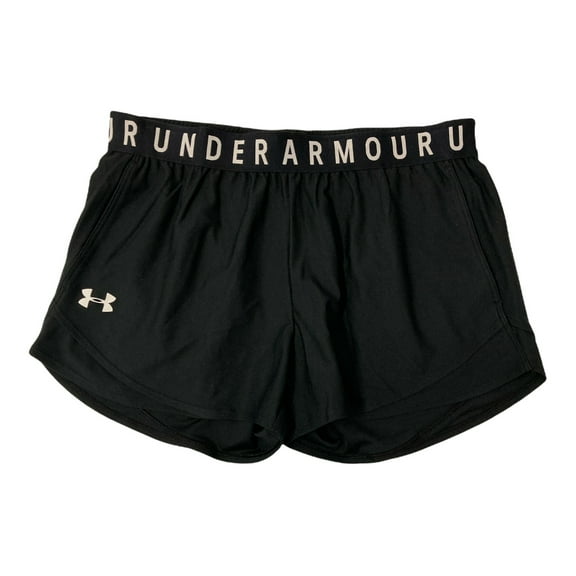 Under Armour Women's Moisture Wicking Play Up 3.0 Gym Shorts, 3" Inseam, 1344552 (Black (001), L)