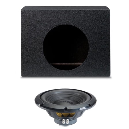 Alpine Universal Regular Truck Cab Sealed Single 12" W12S4 Loaded Subwoofer Sub Box Enclosure Rhino Coated 250W RMS 4 Ohm