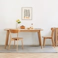 thumbnail image 3 of Aukfa Mid-Century Modern Dining Chair, Solid Oak Wood Side Chair for Kitchen, Dining Room, 1pc, Walnut, 3 of 8