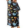 thumbnail image 4 of HELLHERO High Quality Fabrics Bathing Suit Cover Up for Summer Lightweight Comfort Marine Life, 4 of 6