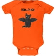 thumbnail image 1 of Halloween Cat Vampire Vam-purr Orange Soft Baby One Piece, 1 of 1