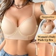 thumbnail image 4 of Aofany Women's Full Coverage Bras, Plus Size Push Up Bras for Women Smoothing Bra Comfort Lightly Underwire T-Shirt Bra 32B-40C, 4 of 9