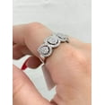 thumbnail image 4 of Sparkle Jewels Women's Halo Cluster Band Ring Pear Cut Diamond 14k White Gold Plated, 4 of 4