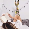 thumbnail image 5 of Iauyy Highly Elastic Women's Trouser Knee High Socks 93% Nylon Breathable and Durable Perfect for Outings, Parties, Home, The Best Gifts for Women Decorated with White Flowers, 5 of 7