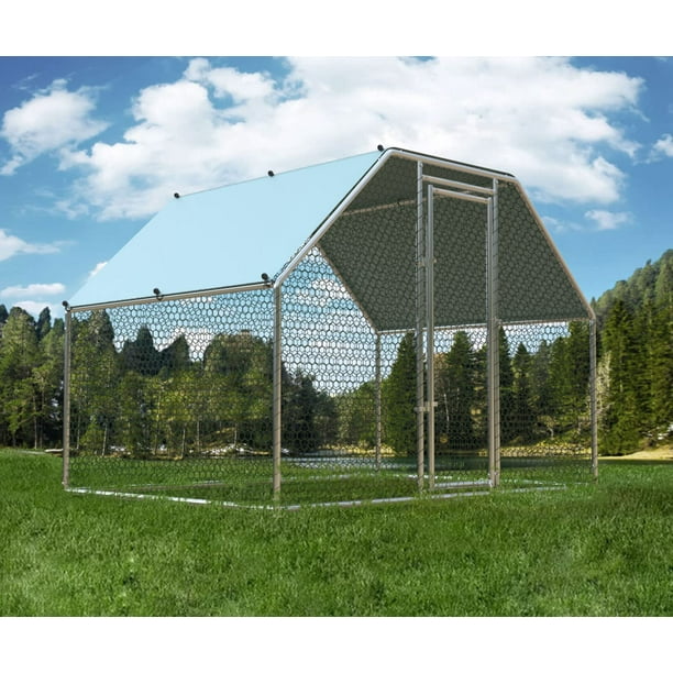 Large Metal Chicken Coop, Walkin Chicken Runs for Yard with Waterproof