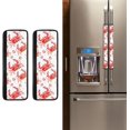 thumbnail image 2 of NeuKim Watercolor Red Crabs Shells Refrigerator Door Handle Covers Kitchen Appliances Gloves for Microwave Dishwasher Fridge Door Cloth Protector Covers, 2 of 7