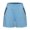 Blue, variant on UTTOASFAY Woman Pants Fashion Sport Yoga Pants Solid Mid Cotton High Waist Active Pockets Solid Shorts Blue 10-12(L)