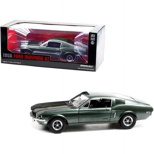 Greenlight 13615 1 18 Scale GT Fastback Highland 1968 Ford Mustang Diecast Model Car Metallic Green Walmart
