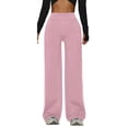 thumbnail image 2 of Workout Leggings Women's No Front Seam Straight Leggings High Waist Buttery Eddiy Gym Yoga Pants Pink L, 2 of 9