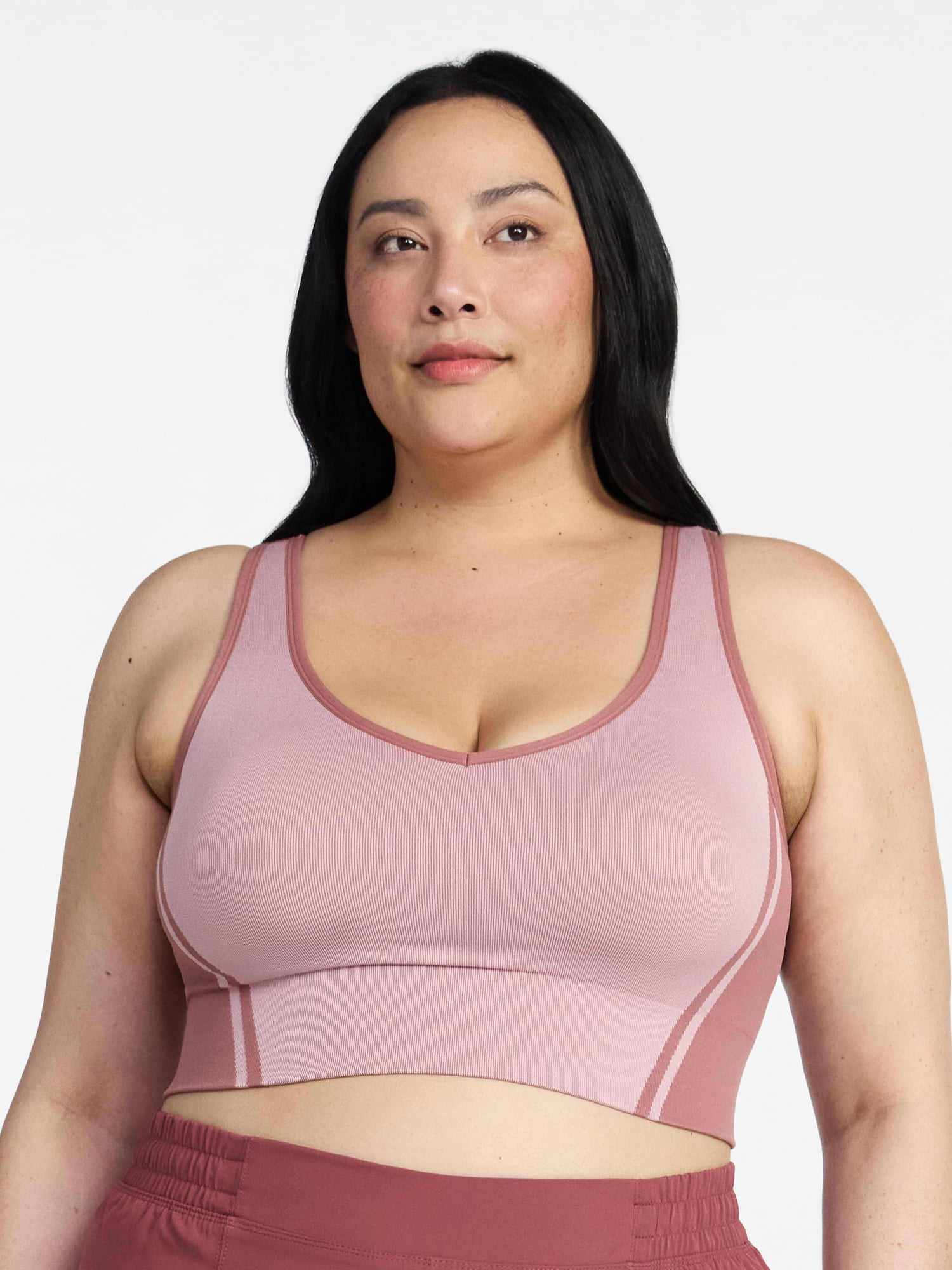 Avia Women's Low Support Seamless V-Neck Sports Bra, Sizes S-XXXL
