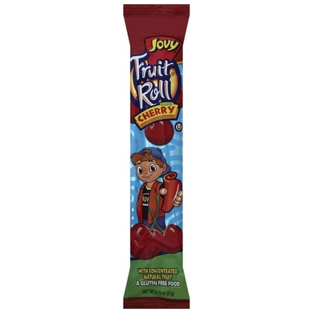0.75oz Jovy Fruit Roll Snack, Cherry (Pack of 24)