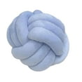 thumbnail image 2 of Cojín De Bola Con Nudo, Almohada Redonda Para Dormitorio, Sofá, Decoración Del Hogar, Color Azul, 2 of 9