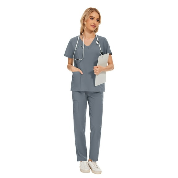 VIAOLI Scrubs for Women Set – Medical Scrubs Women Stretch Top & Pants for Nursing Scrubs,  10 colors