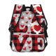 thumbnail image 4 of Disketp Buffalo Plaid Love And Gnome Mochila Estampada para Hombre y Mujer – Mochila Ligera Clásica con Múltiples Bolsillos para Universidad, Trabajo y Viajes-One Size, 4 of 5