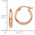 thumbnail image 3 of Primal Gold 14 Karat Rose Gold Hoop Earrings, 3 of 5