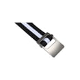 thumbnail image 5 of Cinturón Unisexo De Lona Con Hebilla Deslizante De Metal Negro - Hebilla Plana (Rayas) Una Talla, 5 of 5