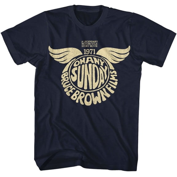 Bruce Brown Films Oas 1971 Navy Adult T-Shirt