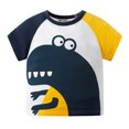 thumbnail image 2 of Vedolay Boy's Tops Toddler Boys Outfit Short Sleeve T-Shirt Birthday Gift,Dark Blue 3-4 Years, 2 of 3