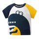 thumbnail image 1 of Gibobby Tirantes Para&nbsp;Camisa Niños pequeños bebés niños niñas verano dibujos animados dinosaurio manga corta cuello redondo camisetas Tops ropa para niños trajes(Azul marino, 6-7 Años), 1 of 4
