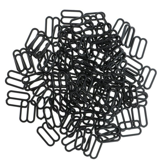 100 Pieces Bra Strap Clips Hook Slider Buckle Fasteners 15mm
