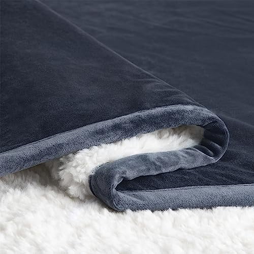 UGG 23854 Bliss Sherpa Fully Reversible Throw Blanket for Couch or Bed  Machine Washable Easy Care Soft Plush Luxury Oversized Accent Blankets, 178  x