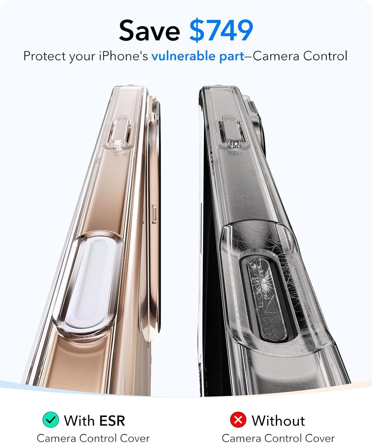 CRKMGS-ESR for iPhone 16 Pro Case, Compatible with MagSafe, Military-Grade Protective Case for iPhone 16 Pro, Built-in Stash Stand iPhone Case, Scratch-Resistant Back Cover, Clear | Built-in Stash St