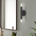 thumbnail image 2 of Livex Lighting Copenhagen 2-Light Metal ADA Wall Sconce in Black, 2 of 15
