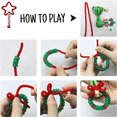 thumbnail image 4 of 1570 PCS Christmas Beaded Ornament Kit Party Craft Wreath Candy Cane for Christmas Hanging, 4 of 5