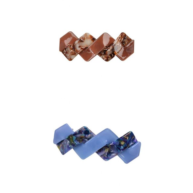 2 piezas de joyería para niñas, accesorios geométricos de moda, accesorio de decoración de pinza de cabellero con colgante de Yinane Clip de pelo geométrico acrílico