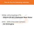 thumbnail image 3 of MAX Advanced Brakes - Rear Brake Kit For 2008-2014 Cadillac CTS| Carbon Ceramic Brake Pad and Rotor Kit| Drilled Slotted Brake Rotors, 3 of 10