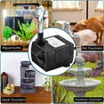 thumbnail image 2 of 90 GPH Mini Submersible Pump, Small Fountain Pump (5W 350L/H) for water feature, Aquariums, Fish Tank, Tabletop Fountain, Pet Fountain, Indoor or Outdoor Pond Fountain, 2 of 7