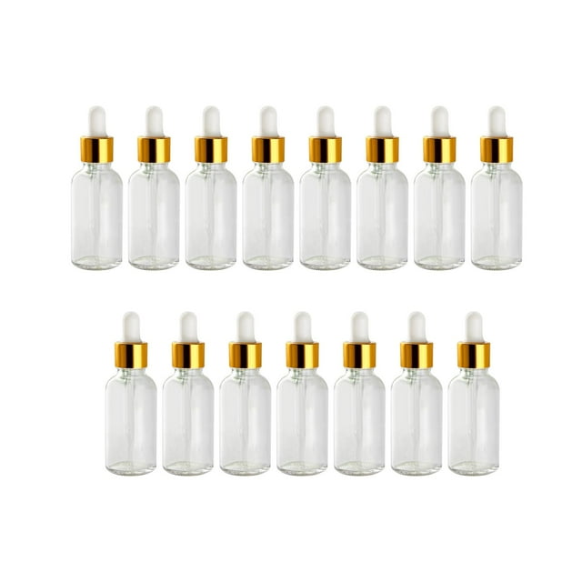 lionlar 15 Pieces Dropper Bottles Clear Travel Bottles Storage Portable Tincture