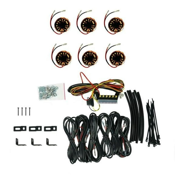 91041 Cyclone V2 LED Rock 6-Light kit, Amber