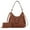 Cognac, variant on MKF Collection Juliette Vegan Leather Women's Shoulder Bag & Wristlet Wallet, Functional Tote Purse Handbag by Mia K - Mustard