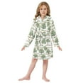 thumbnail image 6 of FORMRS Niños Bathrobe Unisex Hooded Robe Soft Plush Pajamas Sleepwear, Size 2-3T, Watercolor Horses Pattern, 6 of 7