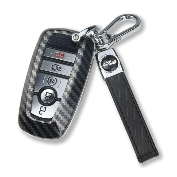 for Ford Key Fob Cover with Keychain Full Protection Durable ABS Shell Compatible with 2018-2025 Expedition Explorer Edge Escape Mustang Bronco F-150 Ranger Maverick Lincoln