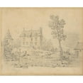 thumbnail image 2 of Jean-Baptiste Oudry 14x12 Gold Ornate Wood Frame and Double Matted Museum Art Print Titled - Country Farmhouse (1728), 2 of 4