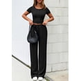 thumbnail image 4 of Conjunto de Mujer PRETTYGARDEN de 2 Piezas en Punto Canalé Negro Talla M, 4 of 8