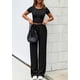 thumbnail image 4 of Conjunto de Mujer PRETTYGARDEN de 2 Piezas en Punto Canalé Negro Talla M, 4 of 8