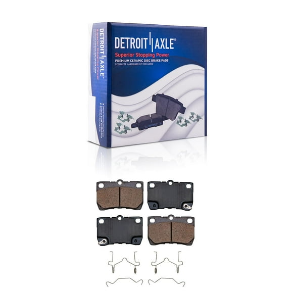 Detroit Axle - Rear Ceramic Brake Pads with Hardware for 2006 Lexus GS300 - [07-11 Lexus GS350] - 06-07 GS430 - [07-11 GS450h] - 08-11 GS460 - [06-13 IS250] - 06-14 IS350