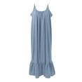 thumbnail image 7 of Elegant Women's Casual Sleeveless Pleated Spaghetti Strap Dress for Daily Wear Comfortable Solid Color Versatile Outfit, 7 of 7