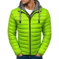 thumbnail image 2 of Men's Packable Puffer Jacket Detachable Hood Lightweight Winter Jacket Down Bubble Coat Winter Quilted Padded Jacket, 2 of 3