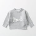 thumbnail image 4 of Cute Embroidered Sweaters Girls Casual Chunky Knit Oversized Sweater Winter Fall Pullover Tops Gray, 0 Y, 4 of 7